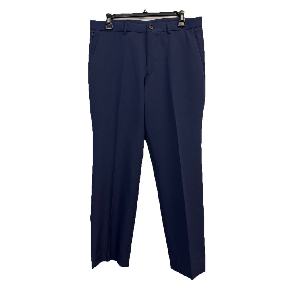 Stafford Suit Separate Blue Men's Pants 32X30 Smart Tech Wool Stretch Zip Pocket